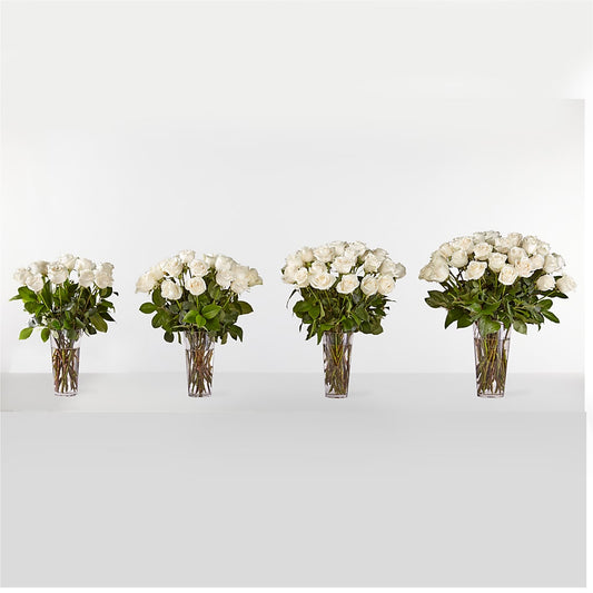 Long Stem White Rose Bouquet – Designs By Dj, Huntington WV