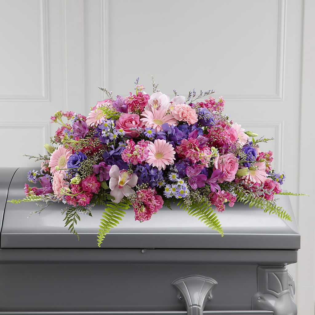 Glorious Garden Casket Spray – Designs By Dj, Huntington WV