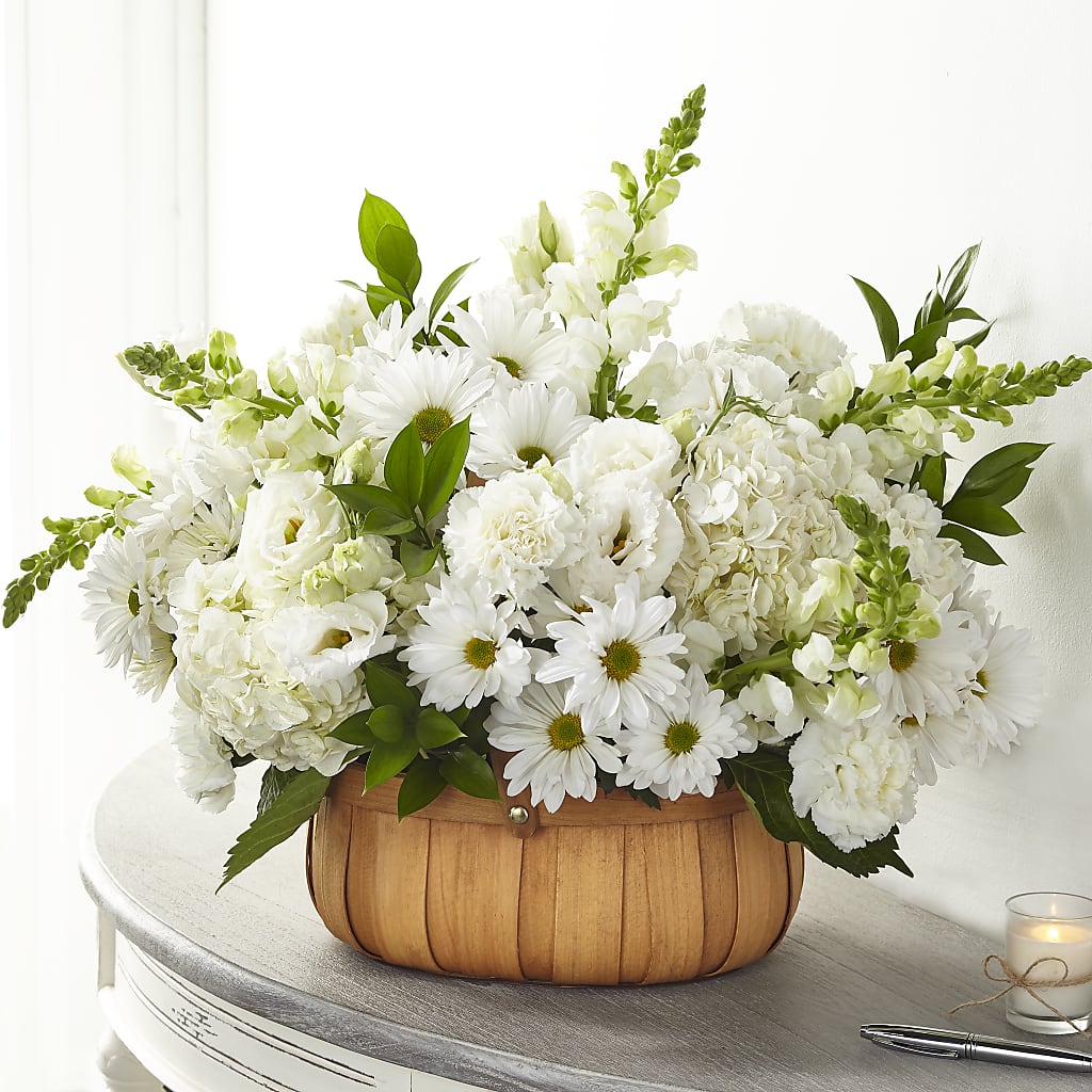 Pure Ivory Basket – Designs By Dj, Huntington WV