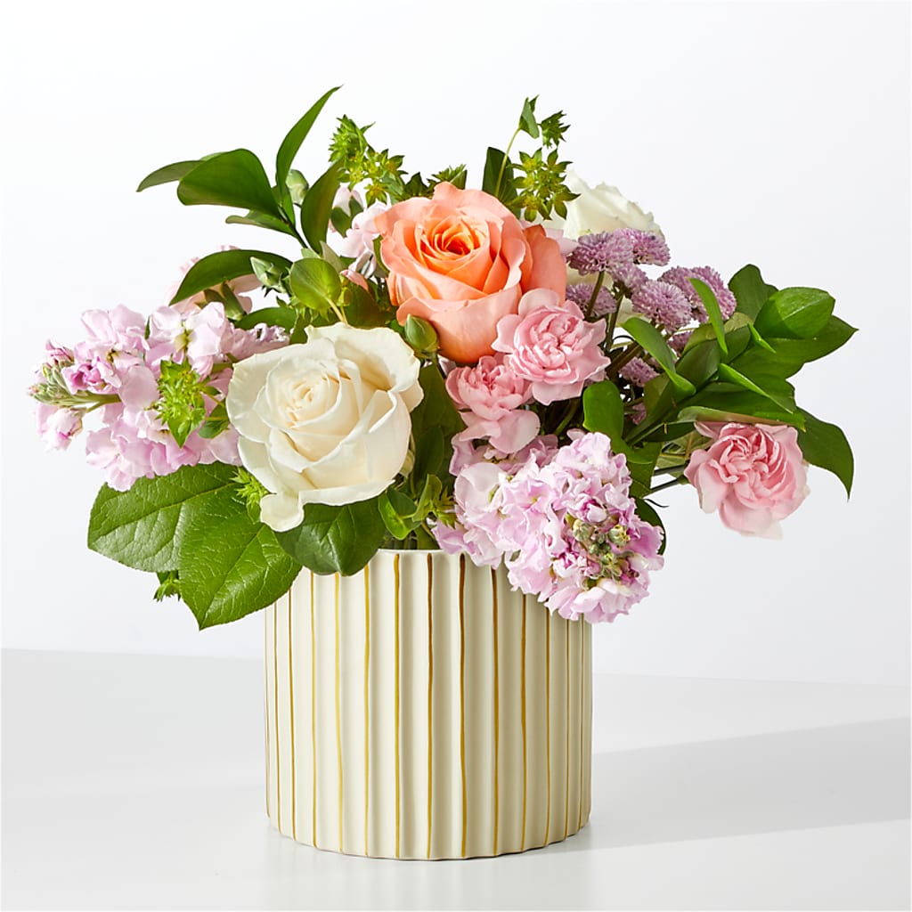 French Market Bouquet with Ivory Vase – Designs By Dj, Huntington WV