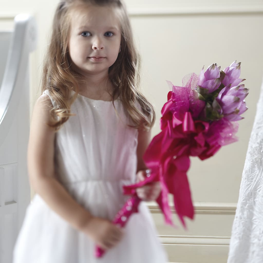 Sparkle Pink Flower Girl Bouquet – Designs By Dj, Huntington WV