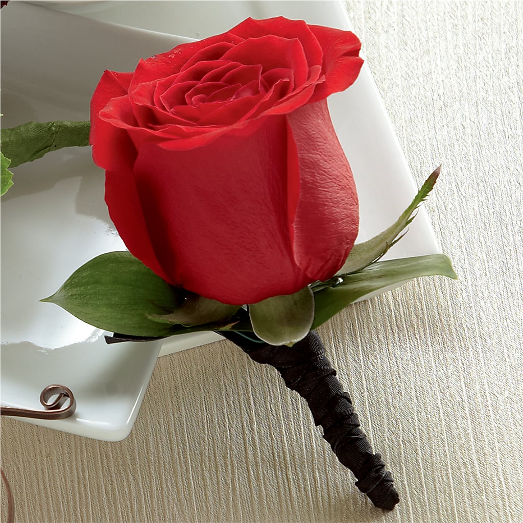Red Rose Boutonniere – Designs By Dj, Huntington WV