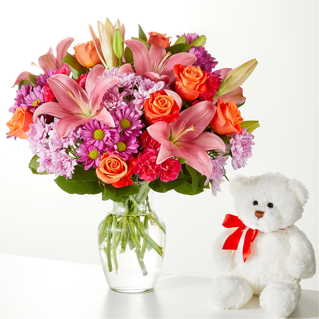 One and Only Bouquet and Bear Bundle –  Designs By Dj, Huntington WV