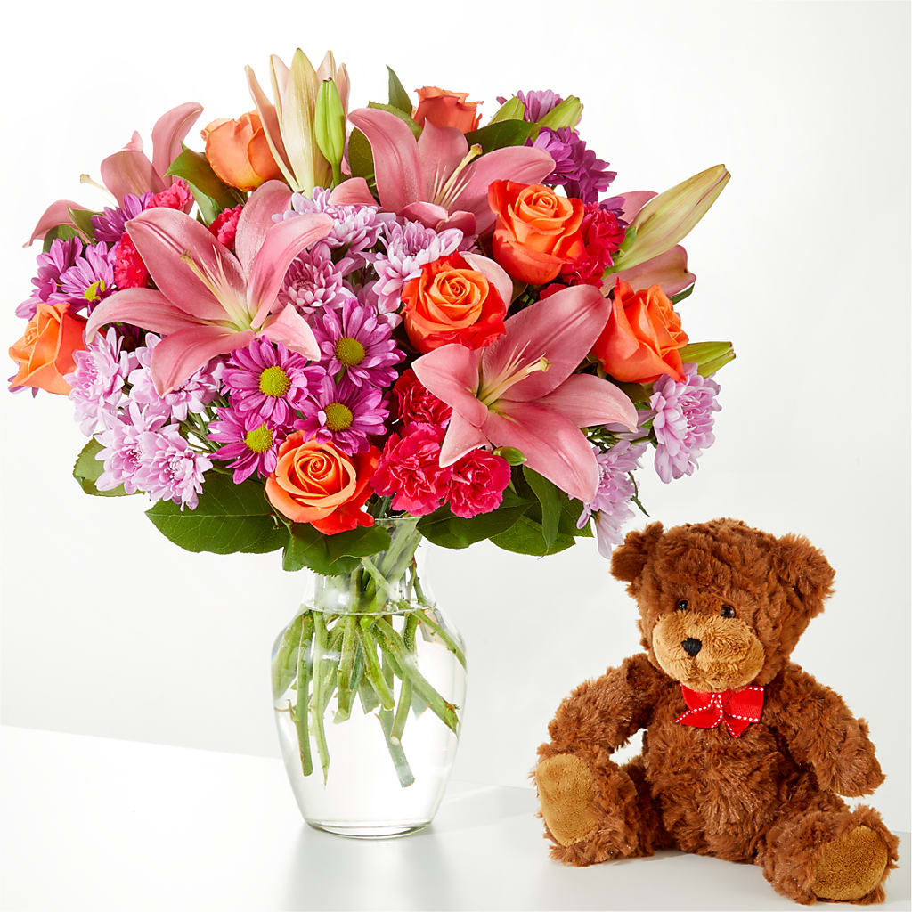 One and Only Bouquet and Bear Bundle –  Designs By Dj, Huntington WV