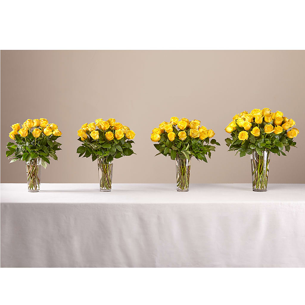 Long Stem Yellow Rose Bouquet –  Designs By Dj, Huntington WV