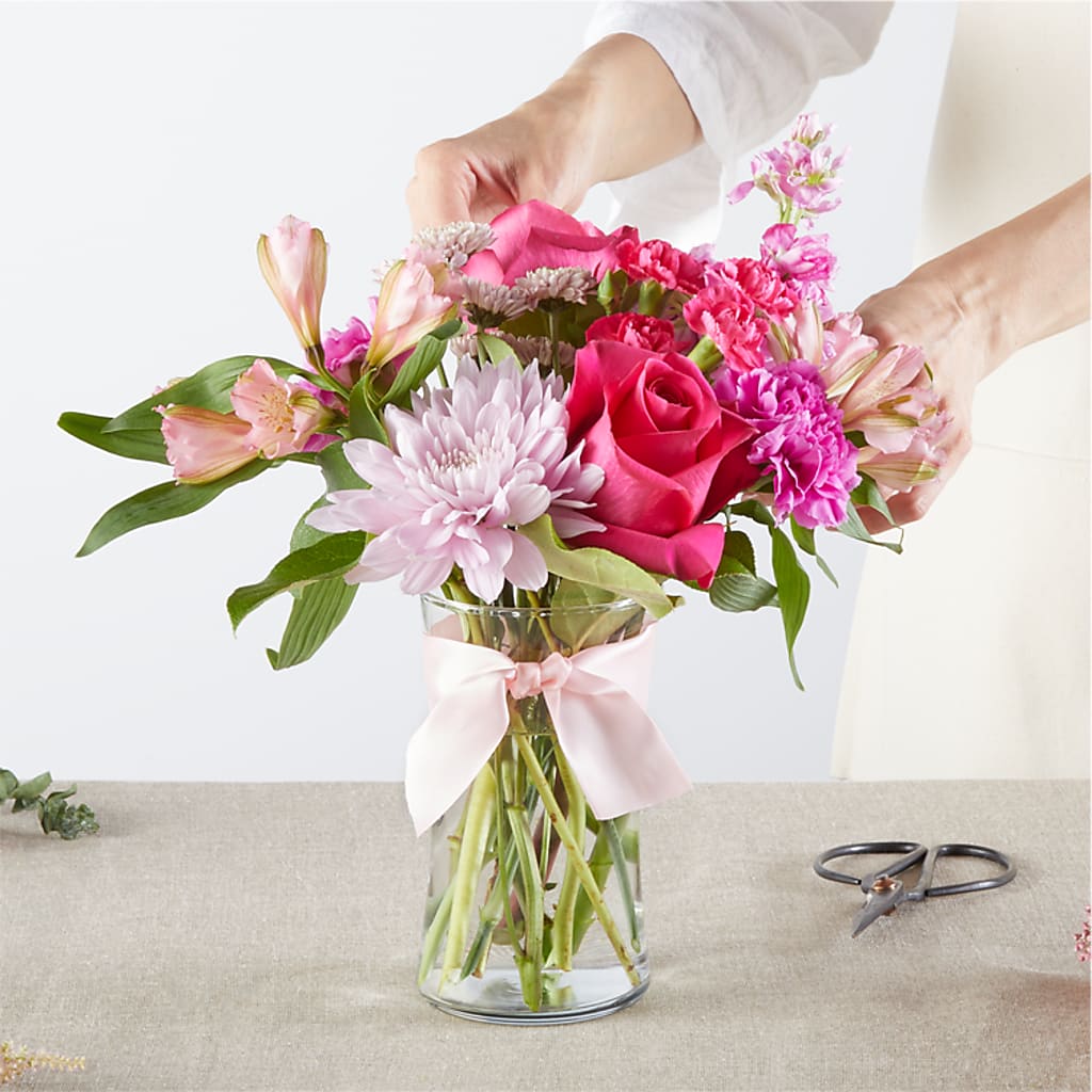 Pink Ribbon - A Florist Original –  Designs By Dj, Huntington WV
