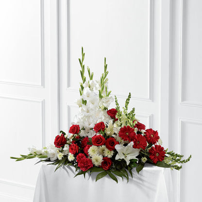 Crimson & White Arrangement –  Designs By Dj, Huntington WV