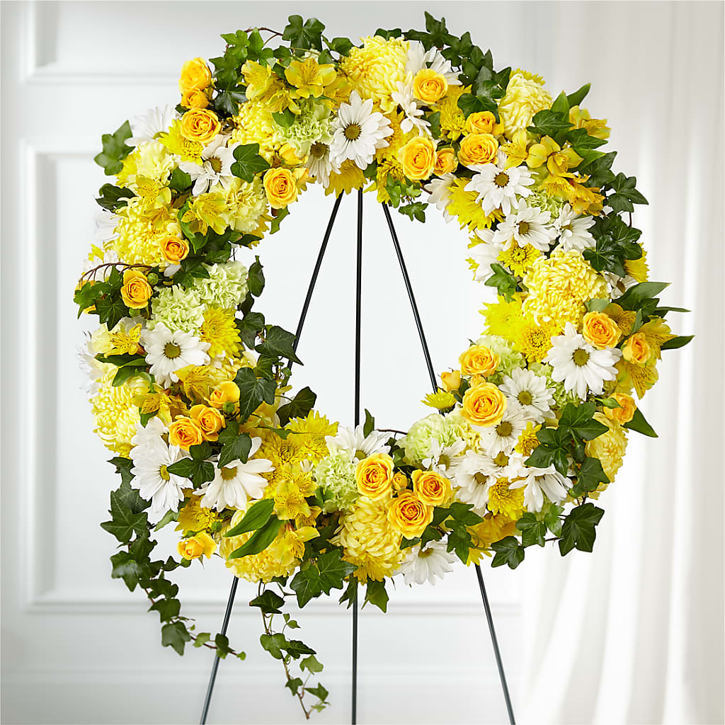 Golden Remembrance Wreath –  Designs By Dj, Huntington WV