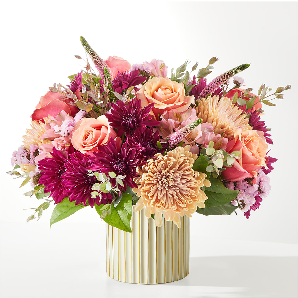 Berry Cobbler Bouquet with Ivory Vase –  Designs By Dj, Huntington WV