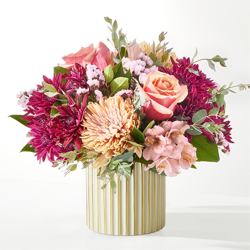 Berry Cobbler Bouquet with Ivory Vase –  Designs By Dj, Huntington WV