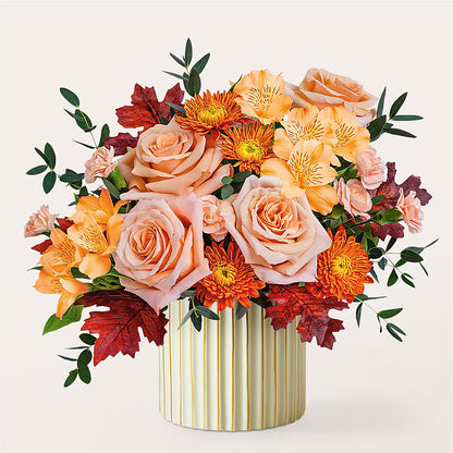 Spiced Latte Bouquet with Ivory Vase –  Designs By Dj, Huntington WV