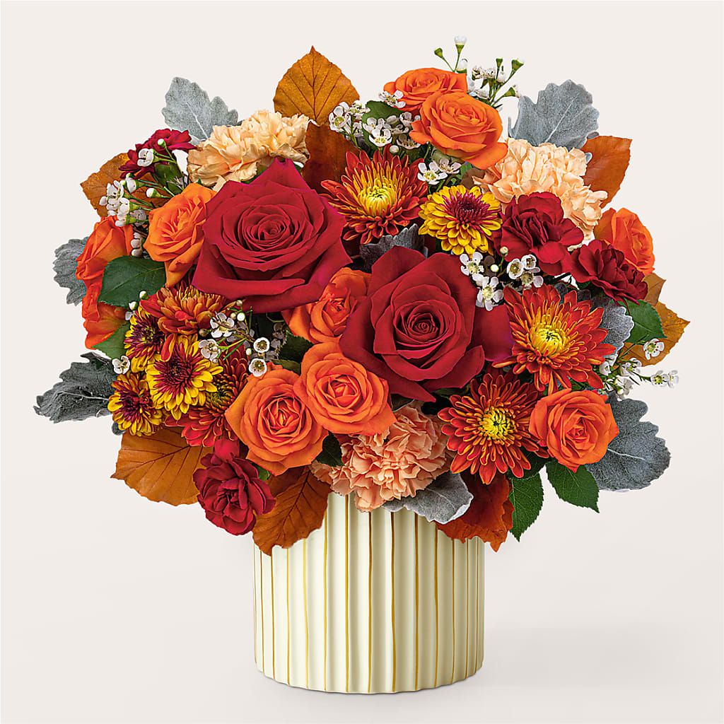 Merlot Bouquet with Ivory Vase –  Designs By Dj, Huntington WV