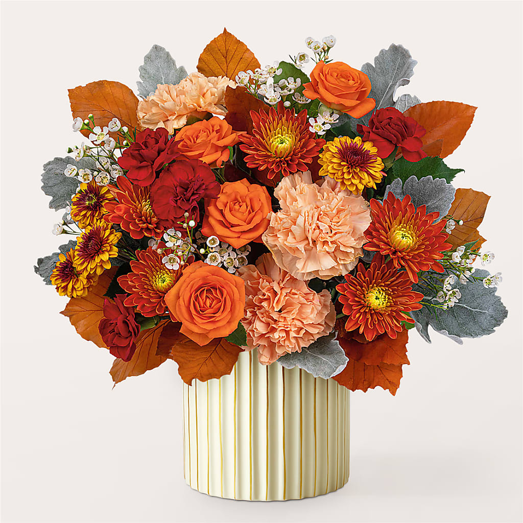 Merlot Bouquet with Ivory Vase –  Designs By Dj, Huntington WV