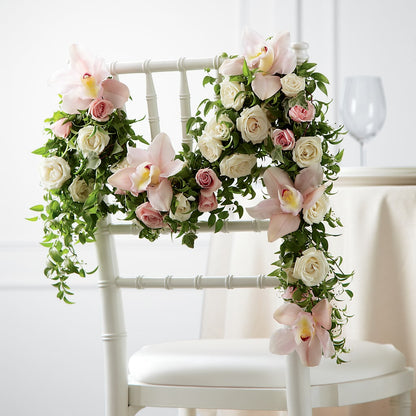 Orchid Rose Chair Décor –  Designs By Dj, Huntington WV